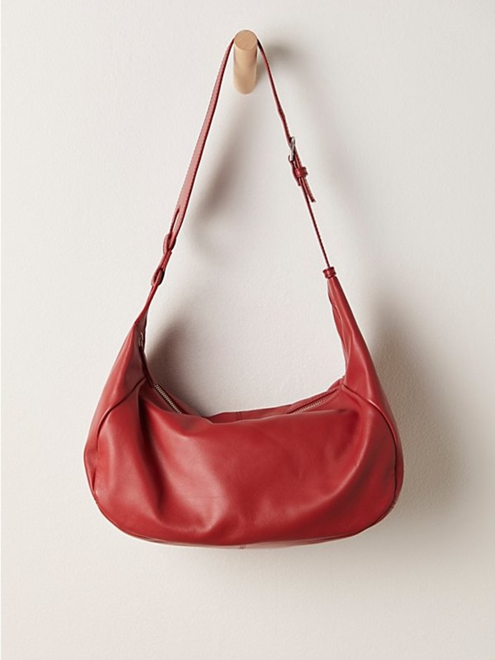 NWOT Free People leather Real Big World Shoulder Bag